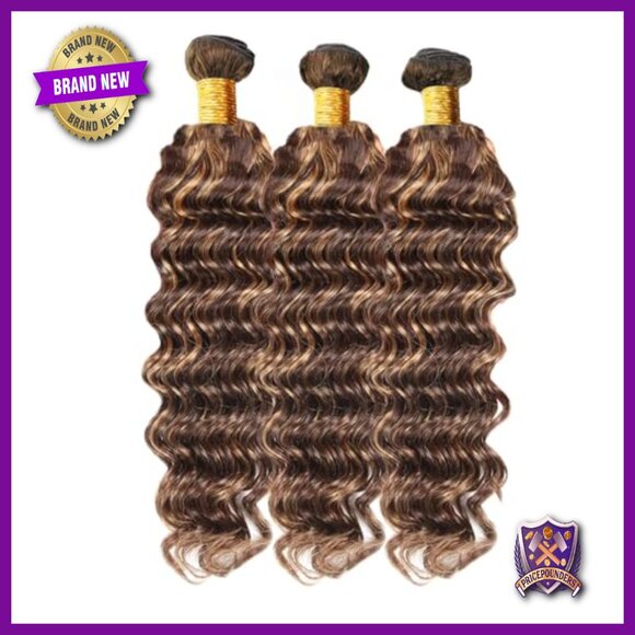 Human Hair Extensions 20-24 Inch Deep Wave Double Weft Soft Silky main image 5